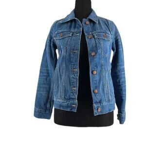 Madewell jean jacket denim coat medium wash western spring casual everyday xs
